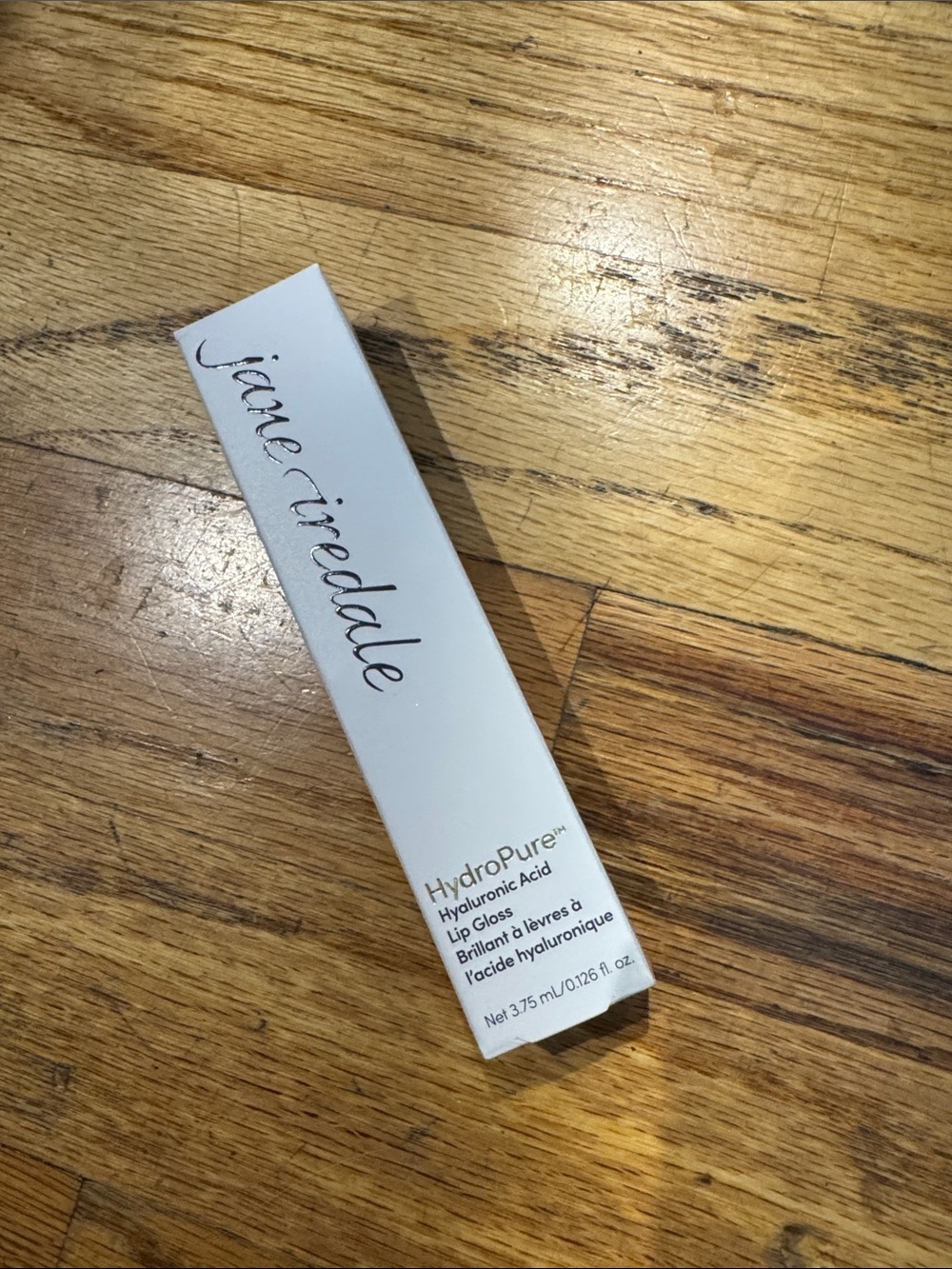 NIB jane iredale White HydroPure Hyaluronic Acid Lip Gloss. Pink Glacé